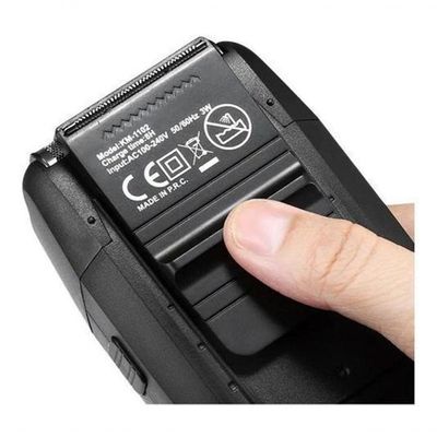 Barbeador Elétrico Shaver Sem Fio Kemei 2 Lâminas Km-1102 Bivolt