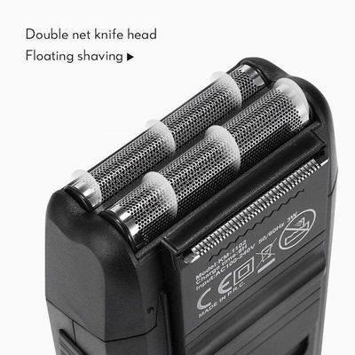 Barbeador Elétrico Sem Fio Kemei 2 Lâminas Km-1102 Premium Bivolt