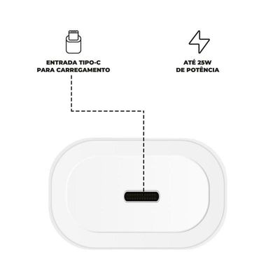 Carregador iPhone original Gshield - Branco