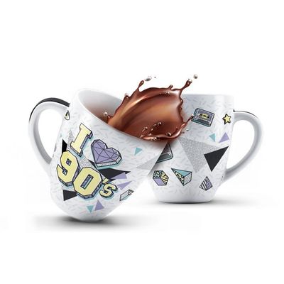 Caneca De Porcelana 90s 440ml Uphome Multilaser