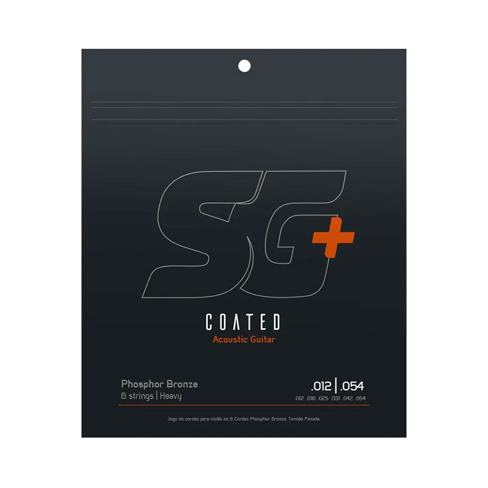 Encordoamento P/ Violão Aço SG Coated Phosphor Bronze SG+ Heavy 12/54 - EC0540