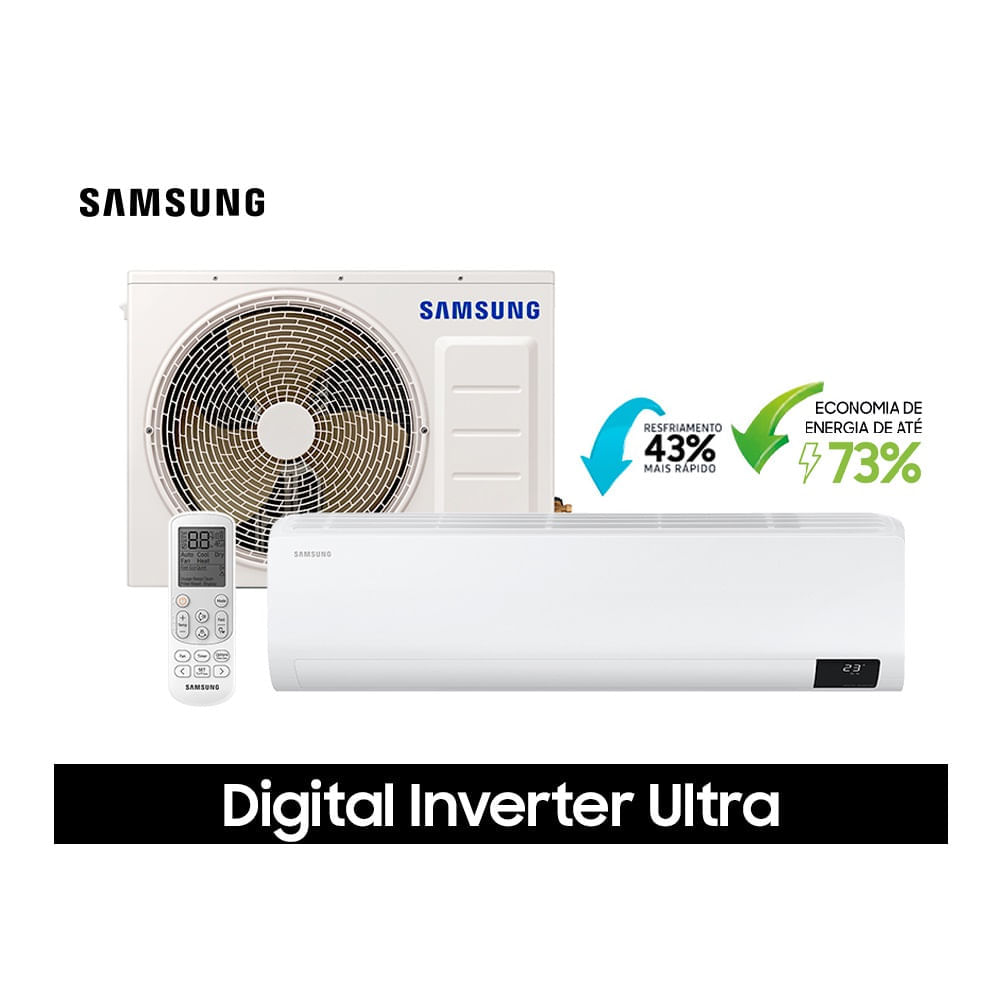 Ar Condicionado Split 12000 Btu Quente/frio Ultra - Inverter - Samsung - 220v - Ar12tshzdwk/az
