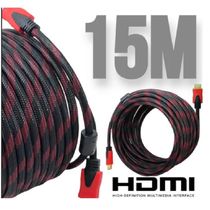 Cabo Hdmi Blindado Com Malha E Filtro Versão 1.4 3d Full Hd 1080 15 Metros