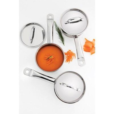 Panela Tramontina Professional Em Inox Tampa Plana Detalhe S