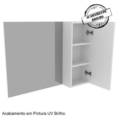 Espelheira Para Banheiro 1 Porta Bn3602 Branco