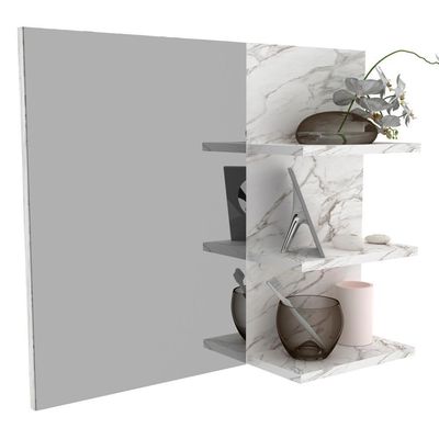 Espelheira Para Banheiro Bn3608 Marmore Branco