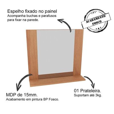 Espelheira Para Banheiro Bn3610 Amendoa
