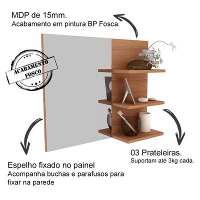 Espelheira Para Banheiro Bn3608 Amendoa