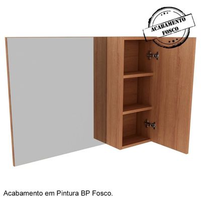Espelheira Para Banheiro 1 Porta Bn3602 Amendoa