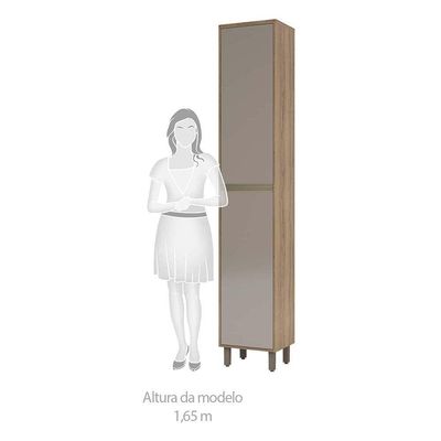 Paneleiro 40 Cm 2 Portas De Abrir Mel Vanilla C/Graff