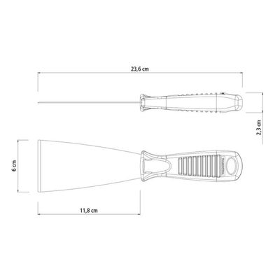 Espátula Metálica Rígida 6 Cm Tramontina