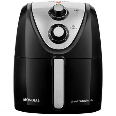 Fritadeira AIR FRYER Mondial Family 5L 1900W AFN-50 - 2037-03   PRETO/INOX   110 VOLTS