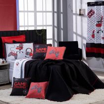 Kit Cobre Leito Game Streamer VermelhoCasal Padrão 07 Peças