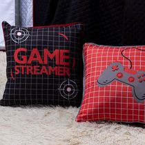 Kit Cobre Leito Game Streamer VermelhoCasal Padrão 07 Peças