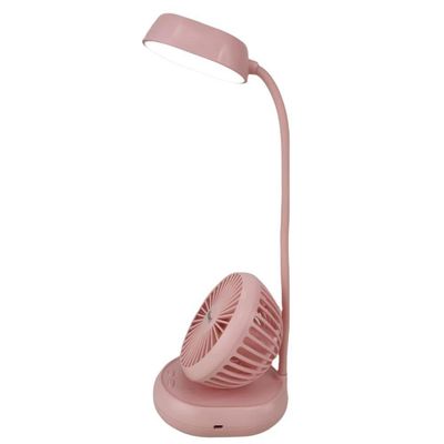 Luminaria Ventilador Ajustavel Led 2 Em 1 Flexivel de Mesa