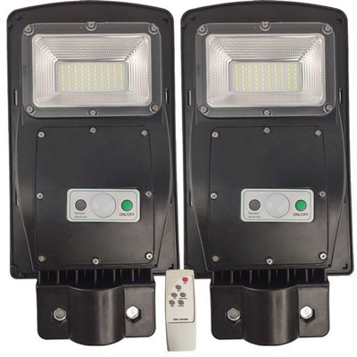 Luminaria Solar Poste 60w Led 2 Und Sensor De Movimento