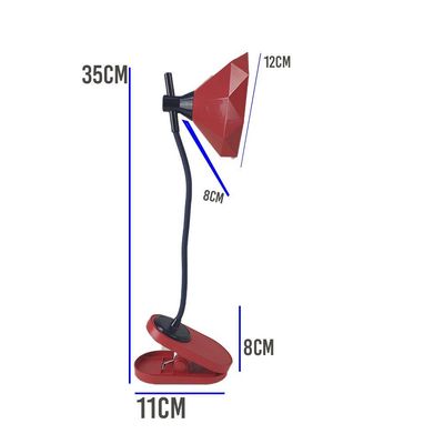 Luminaria De Mesa C/Garra Led Articulavel 3 Cores Geometrica