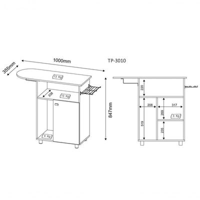 Tabua De Passar Roupa 1 Porta Tp3010 Branco Branco