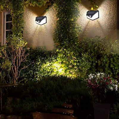 Luminaria Solar 100 Leds Sensor Presença Andarela 4 Und