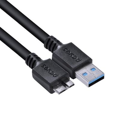 Cabo para HD Externo USB a 3.0 Macho para Micro USB B 3.0 (10 Pinos) MA0CHO 28AWG Puro Cobre 3 Metro
