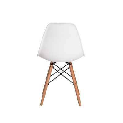 Cadeira Para Mesa De Jantar Base Madeira Wood Branca