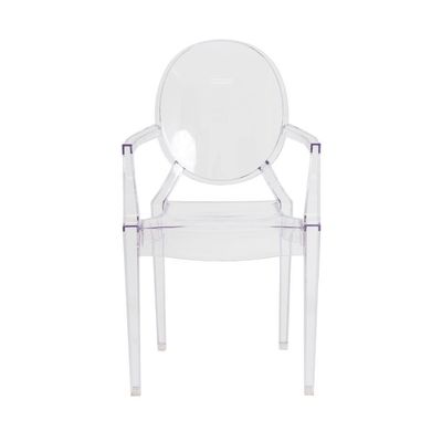 Kit 2 Cadeiras Louis Ghost Transparente Policarbonato Sala Cozinha Jantar
