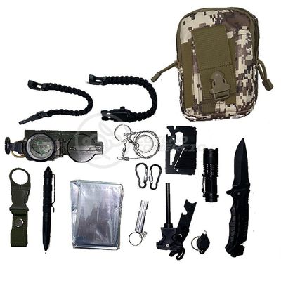 Kit De Sobrevivência/ Atividades Camping Camuflada camuflado