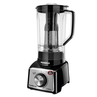 Liquidificador Turbo Mondial Black Inox L-1000 Bi Liquidificador-220v-preto/inox 220