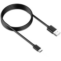 Cabo USB 2.0 Type C 3.1 - Cabo de Carregamento e Dados 1 Mts - Preto