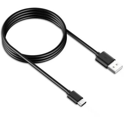 Cabo USB 2.0 Type C 3.1 - Cabo de Carregamento e Dados 1 Mts - Preto