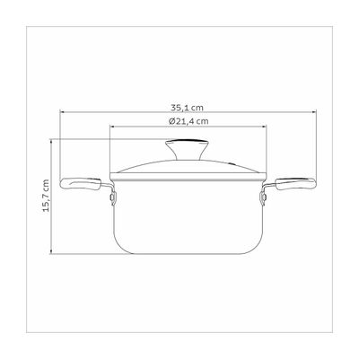 Caçarola Tramontina Lyf em Alumínio 20 cm 2,9 L Antiaderente Starflon Max Verde Natureza