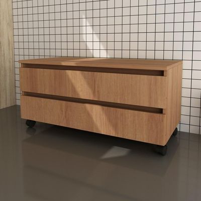 Gabinete Banheiro 2 Gavetas 80Cm Amêndoa