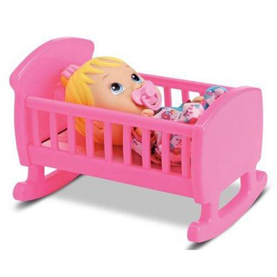 Boneca Little Dolls Bercinho Com Chupeta Divertoys