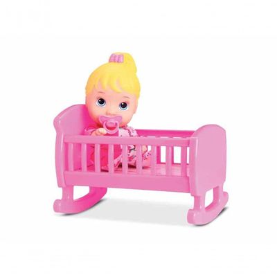 Boneca Little Dolls Bercinho Com Chupeta Divertoys