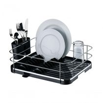 Escorredor Louca Talher Cozinha Preto Cromado Future 982