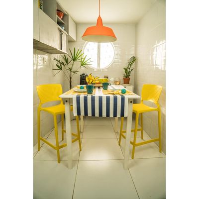 Cadeira Tramontina Safira Alta Residencia em Polipropileno e Fibra de Vidro Amarelo
