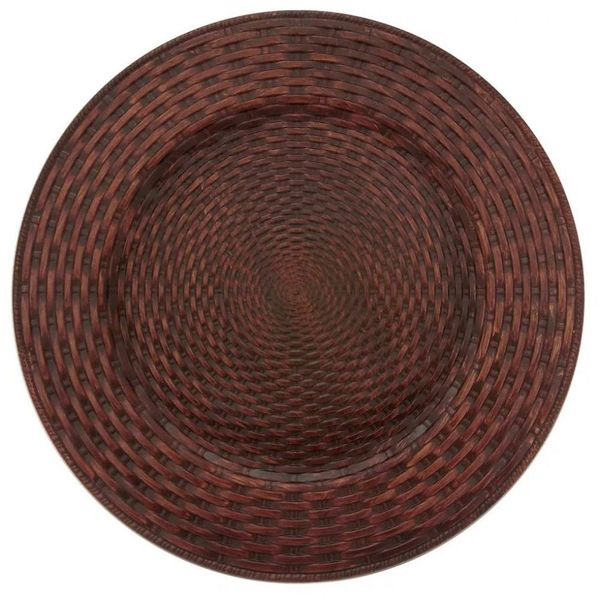 Sousplat Redondo Rattan Bronze 33 cm Mimo Style