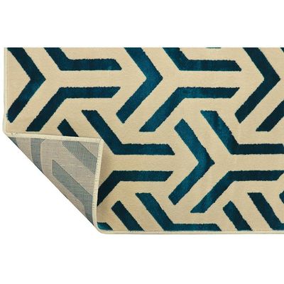 Tapete Para Sala Supreme Carol Azul 1,00x1,50 São Carlos