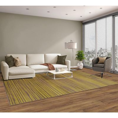 Tapete Para Sala School Risca Amarelo 2,00x2,90 São Carlos