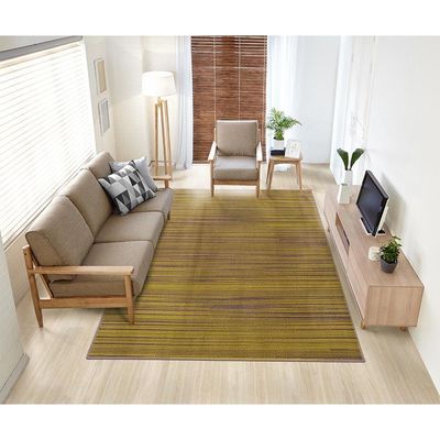 Tapete Para Sala School Risca Amarelo 1,50x2,00 São Carlos