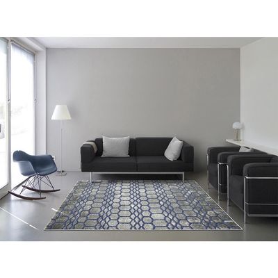 Tapete P/ Sala Attuale Silk Jeans 1,50x2,00 São Carlos