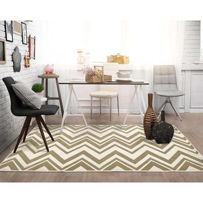 Tapete Para Sala Beige And White Perola 1,50x2,00 São Carlos