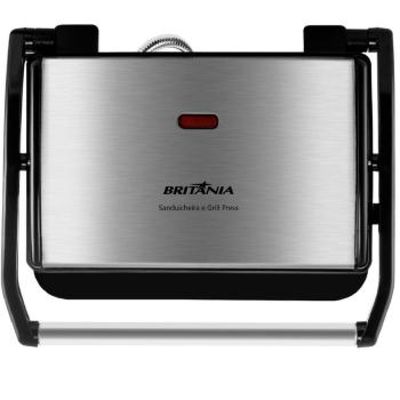 Grill Sanduicheira PRESS INOX Britania PRETO/INOX110 VOLTS