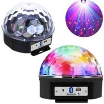 Globo Colorido Strobo Rgb Iluminação Dj Bluetooh Mp3 Festa