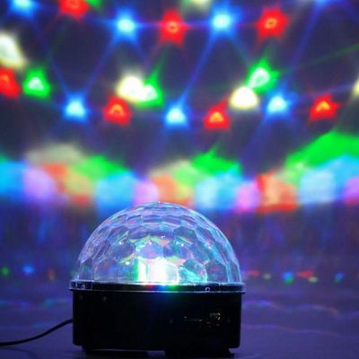 Globo Colorido Strobo Rgb Iluminação Dj Bluetooh Mp3 Festa Bivolt