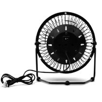 Micro Ventilador De Mesa Usb Silencioso Articulável Preto
