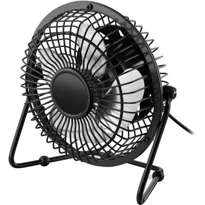 Micro Ventilador De Mesa Usb Silencioso Articulável Preto Bivolt
