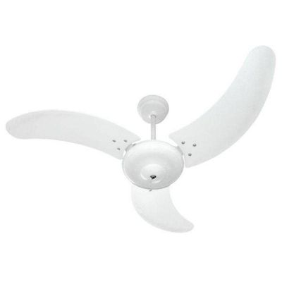 Ventilador Búzios Branco 110v 3 Pás Brancas Sem Lustre 110