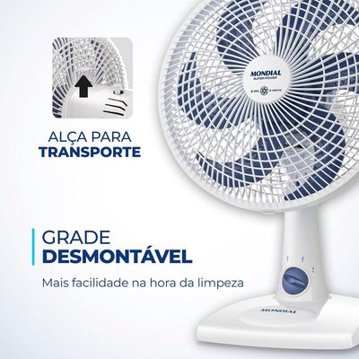 Ventilador De Mesa Mondial 6 Pás 30cm Super Power 220V 220
