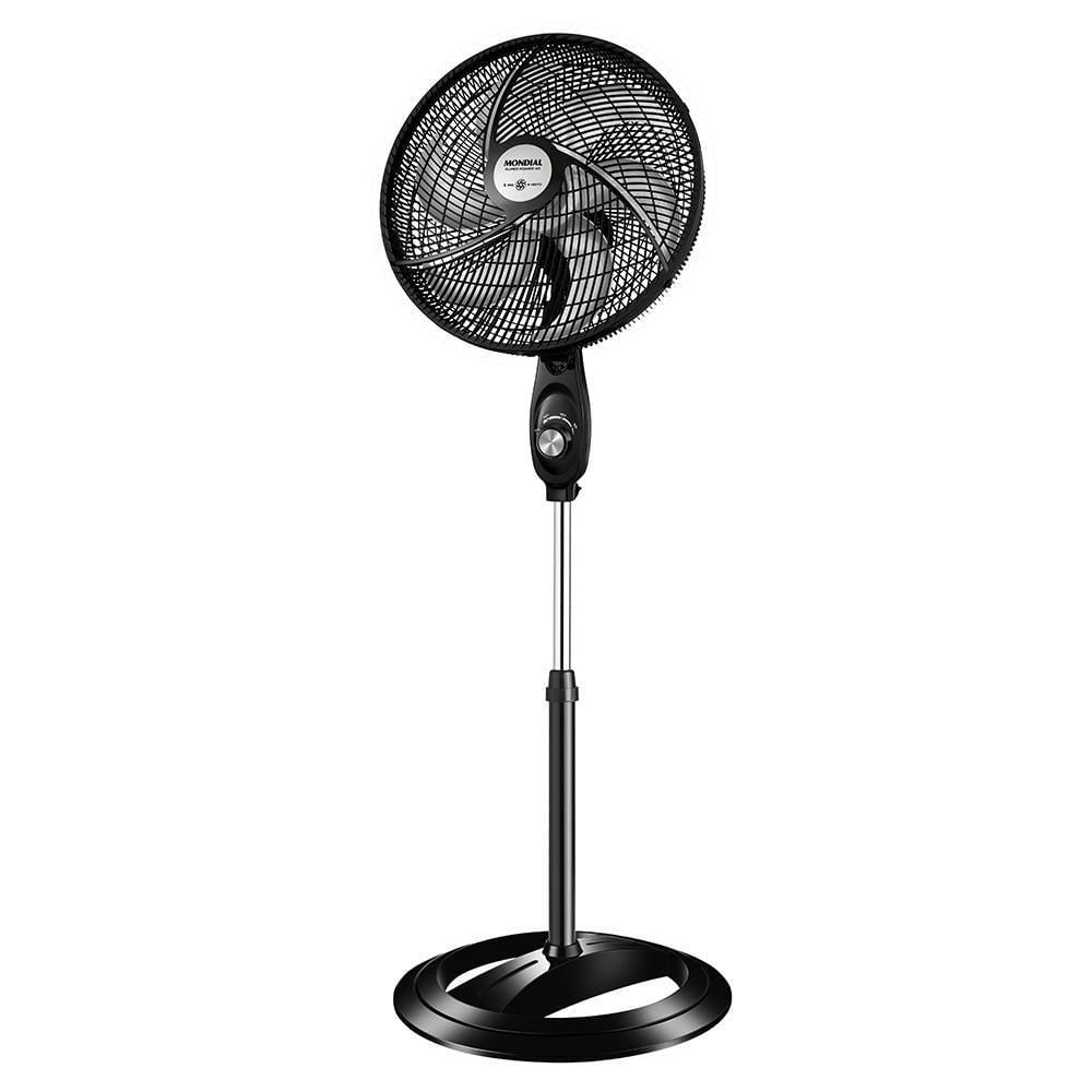 Ventilador Mondial 40Cm c/6Pás Ajuste De Altura Preto
